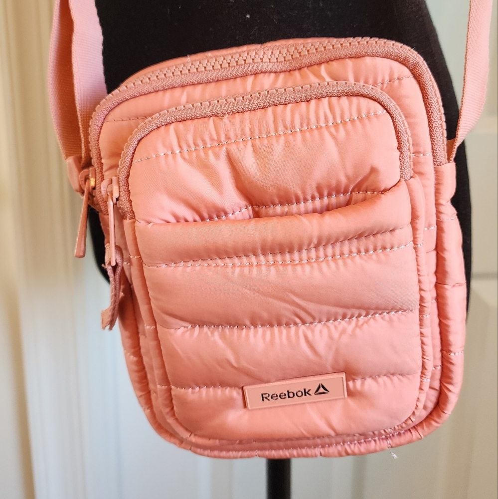 Reebok Pink Quilted Crossbody Bag, Like New Condition